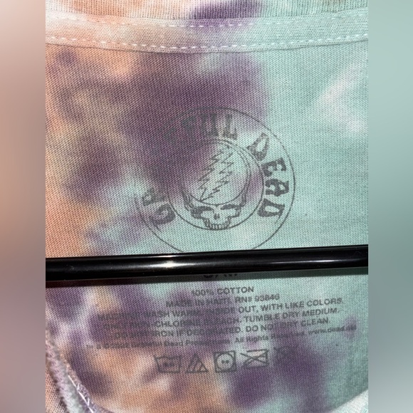 Grateful Dead Miami Florida 1974 Shirt Tie Dye Orange Green & Purple S/M - Picture 7 of 8